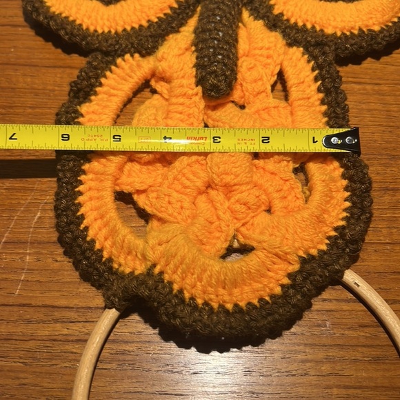 Handcrafted hand, crocheted owl, with googly eyes towel ring holder - Picture 11 of 13